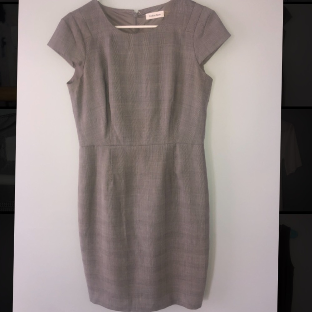 Calvin Klein Gray Work Dress